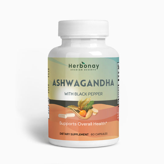 Herbonay Ashwagandha with Black Pepper (60 Capsules)