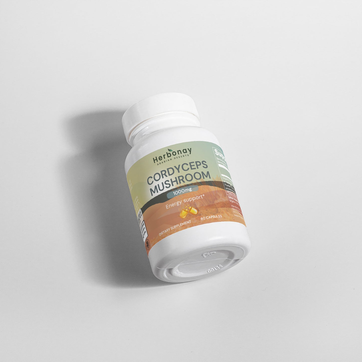 Herbonay Cordyceps Mushroom 1000mg (60 Capsules)