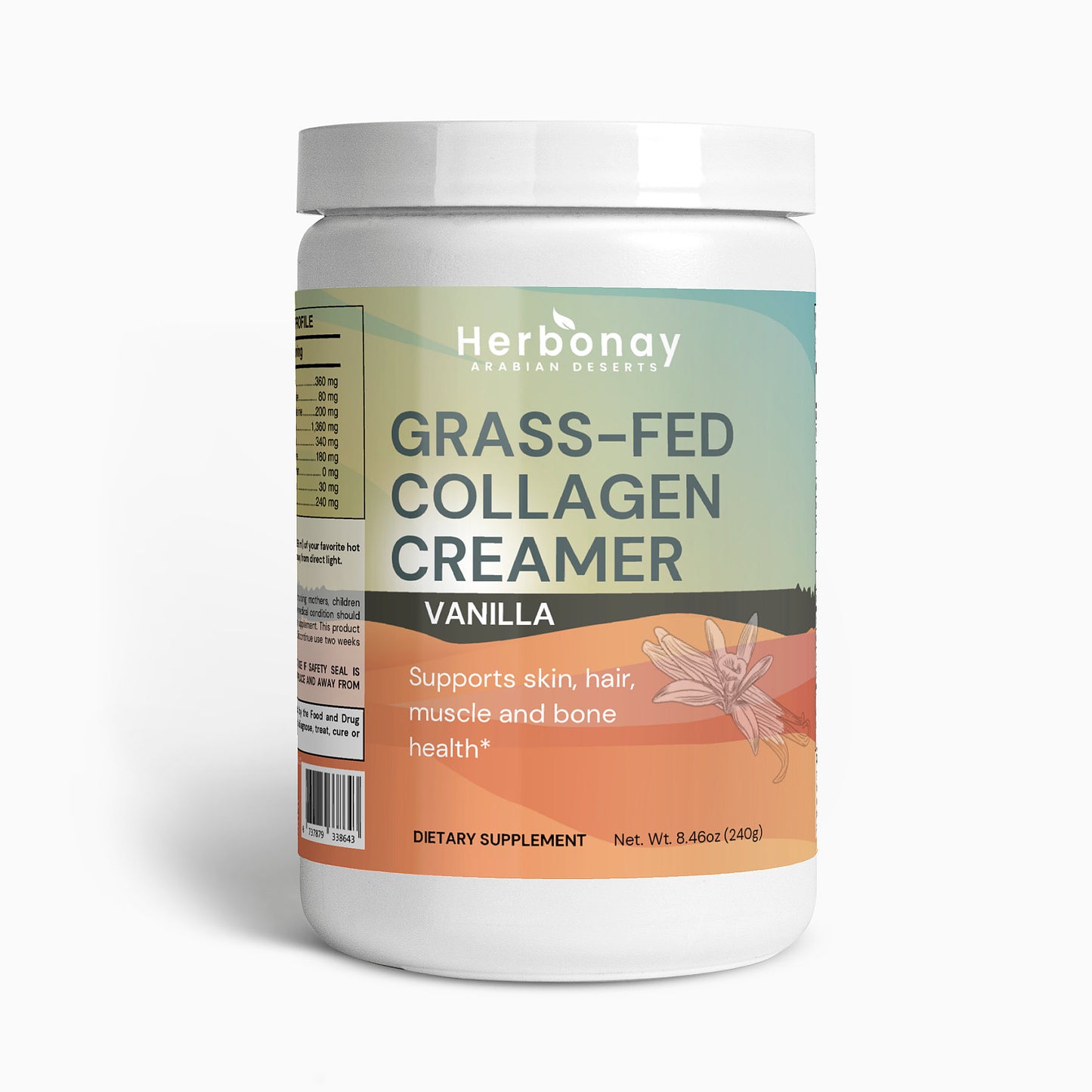 Herbonay Grass-Fed Collagen Creamer (Vanilla) 8.46Oz