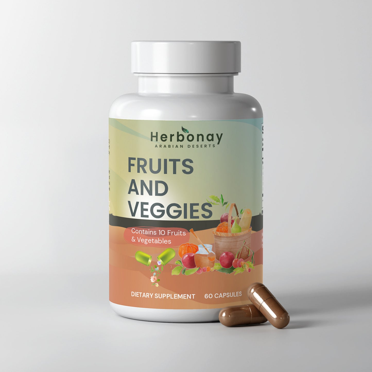 Herbonay Fruits and Veggies (60 Capsules)