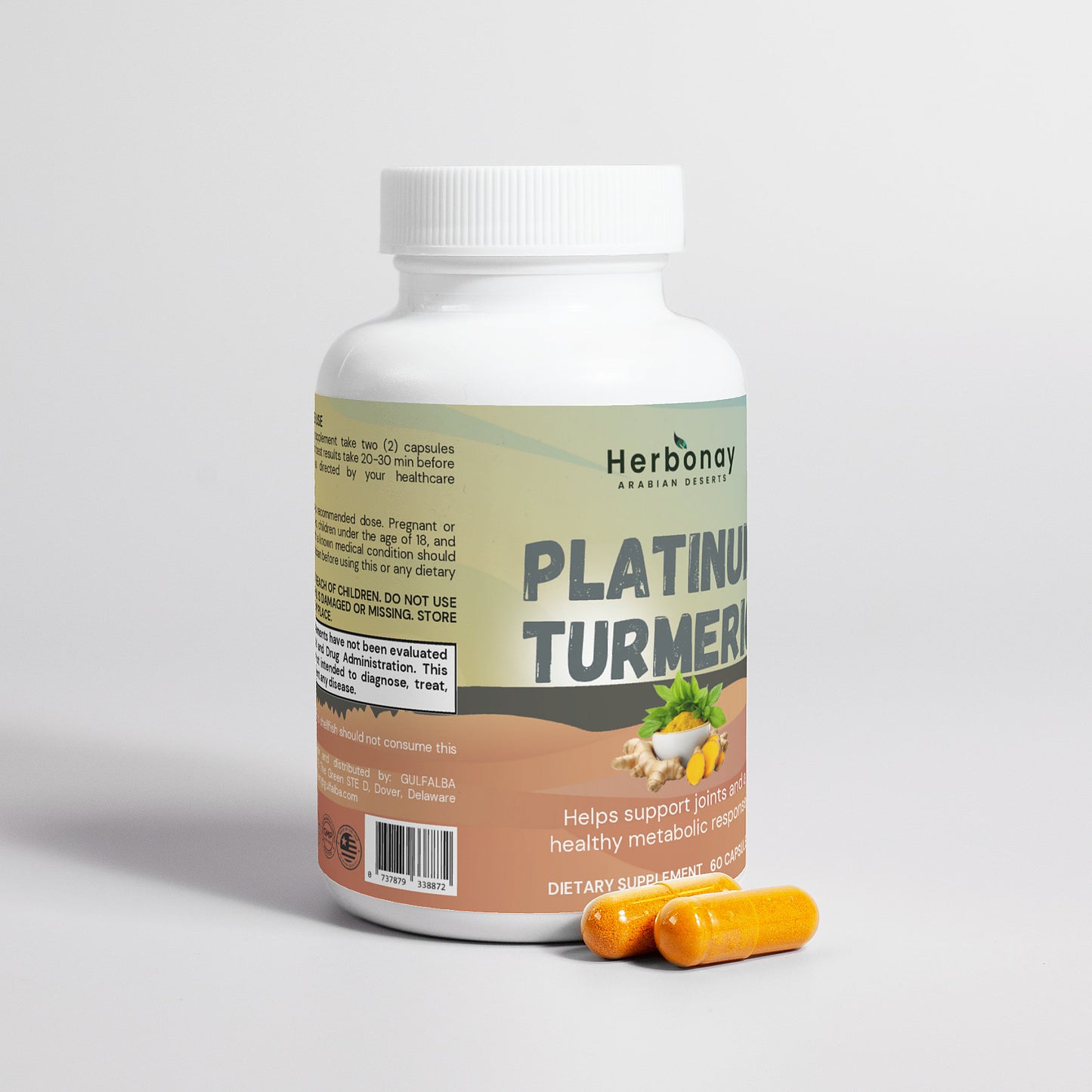 Herbonay Platinum Turmeric (60 Capsules)