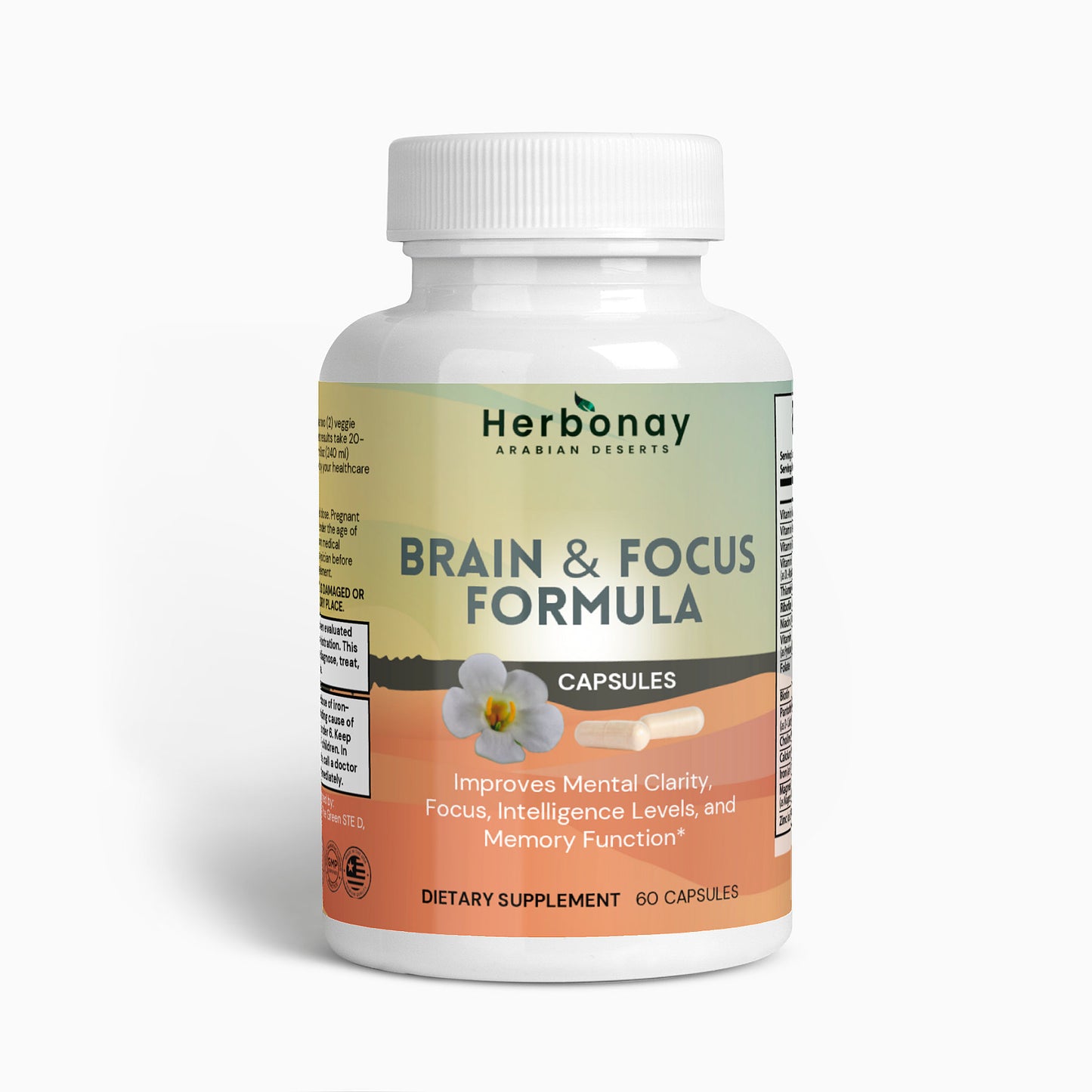 Herbonay Brain & Focus Formula (60 Capsules)