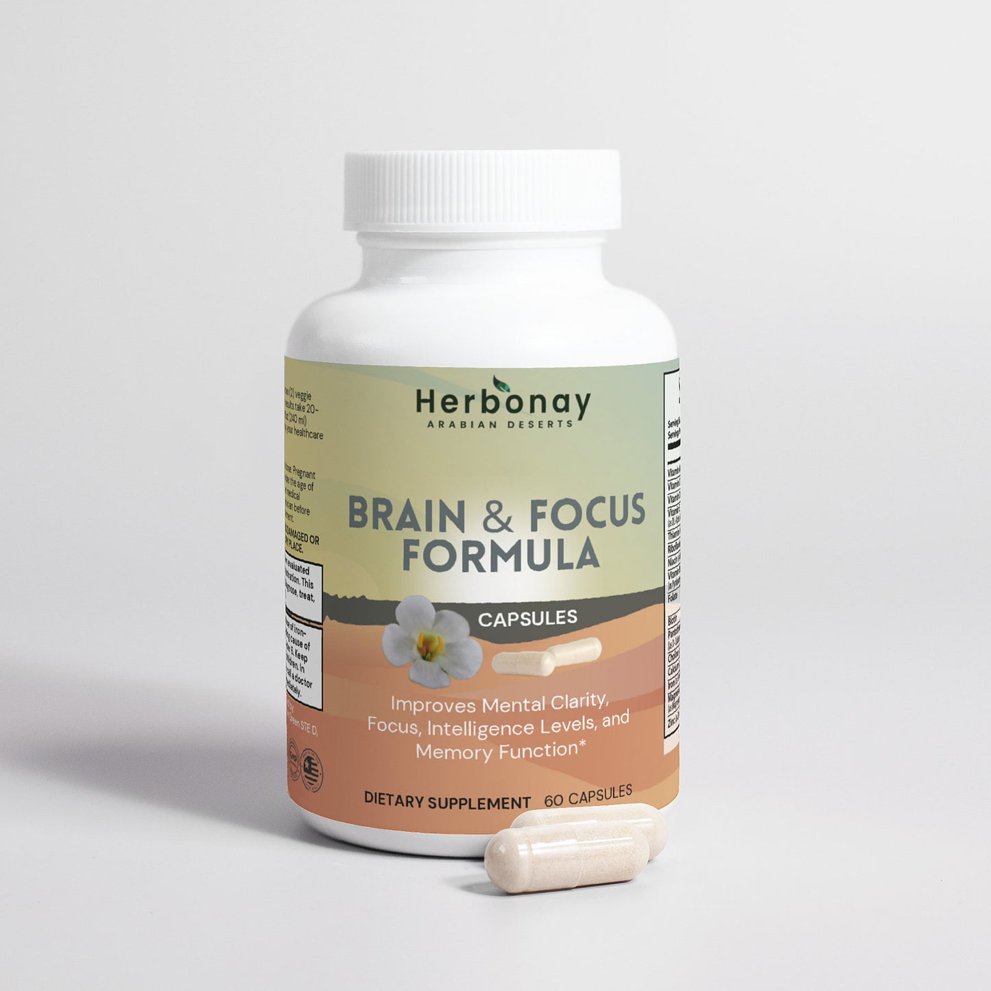 Herbonay Brain & Focus Formula (60 Capsules)