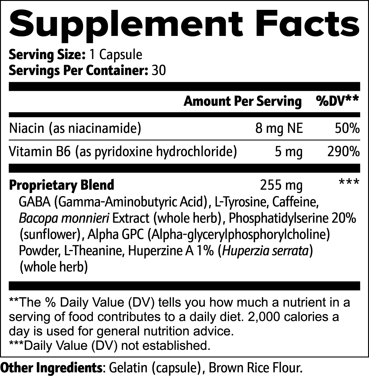 Herbonay Cognitive Support With Bacopa (30 Capsules)