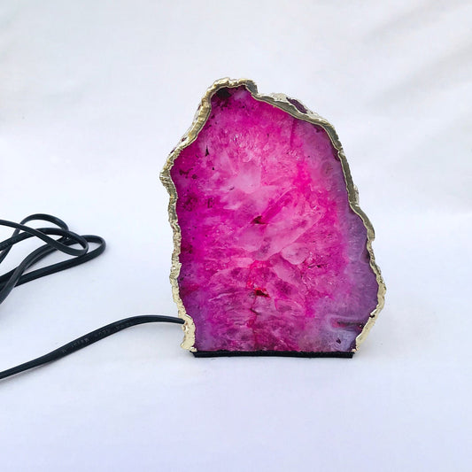 Pink Agate/Gemstone/Lamp/Desk/Night Light