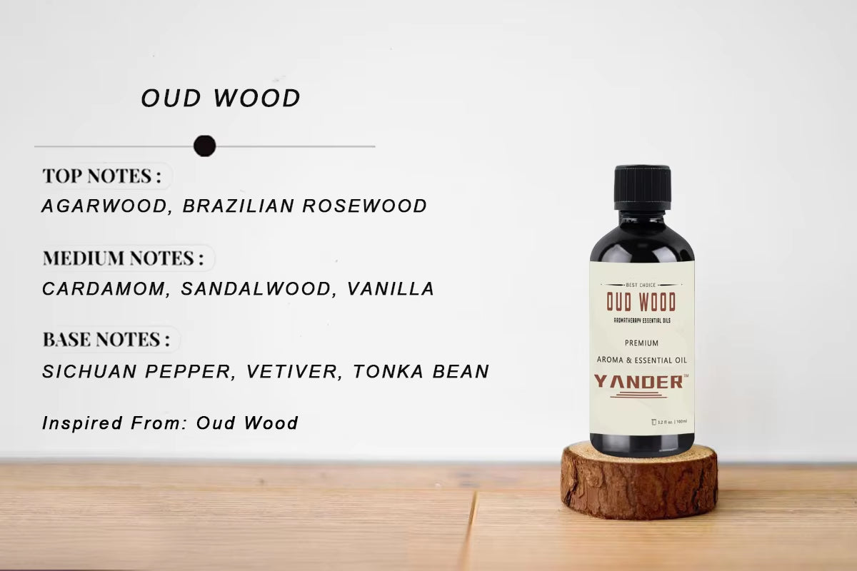 YANDER 1:1 Oud Wood Fragrance Oil Oud Parfum Oils Essential Oil Oriental Woody Aromatic Oils with Oud