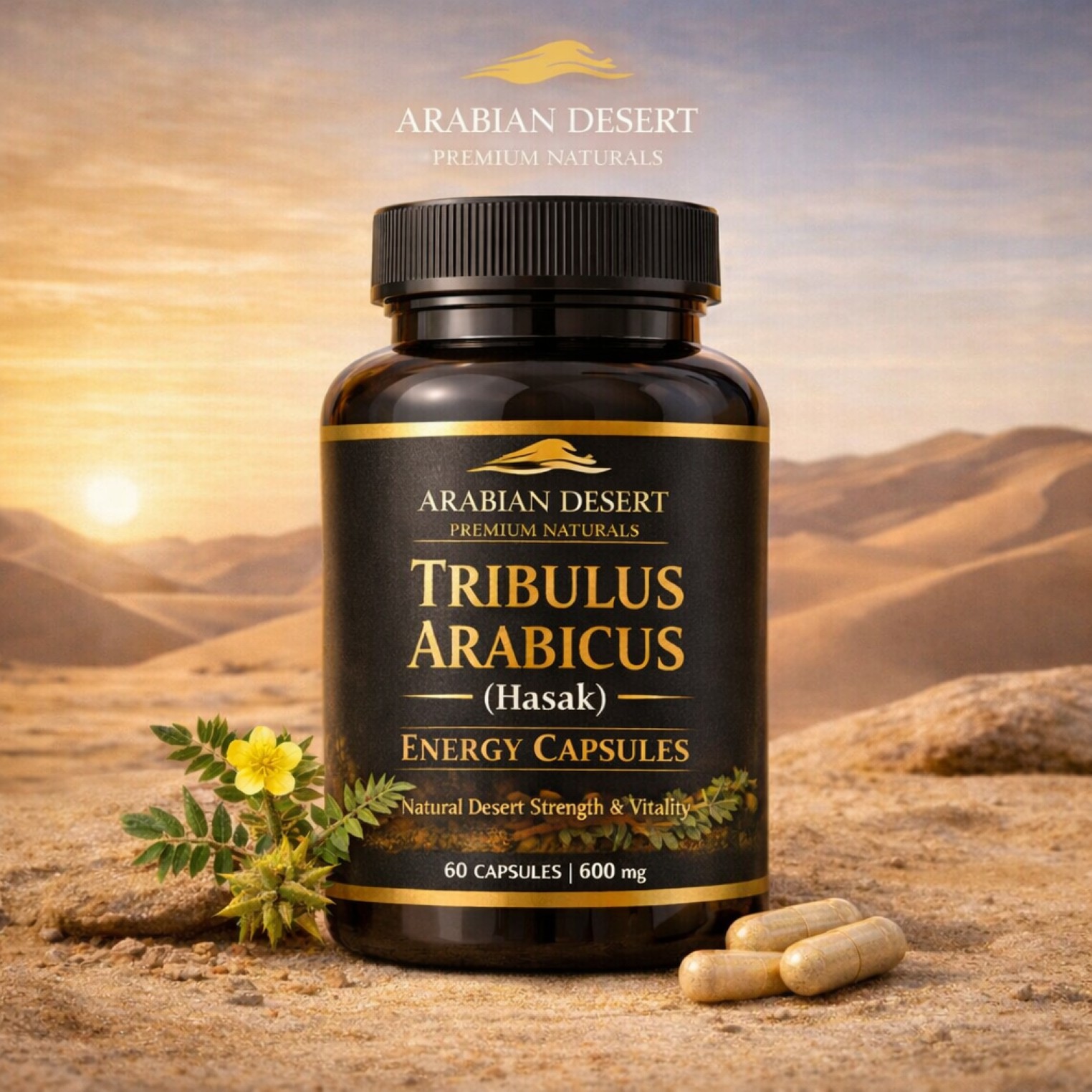 Tribulus Arabicus (Hasak) – Energy Capsules (60 Capsules - 600mg)