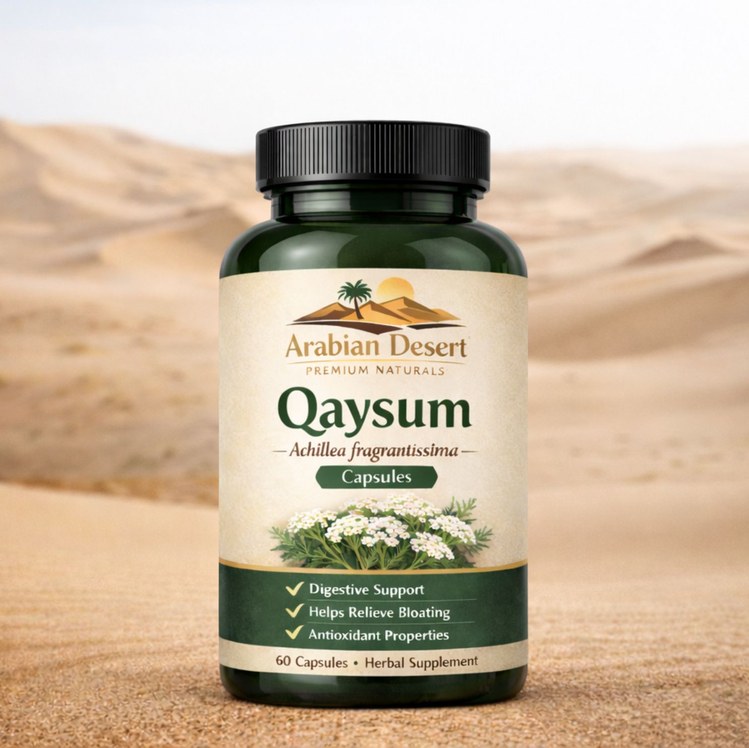Qaysum (Achillea fragrantissima) Capsules (60 Capsules - 600mg)