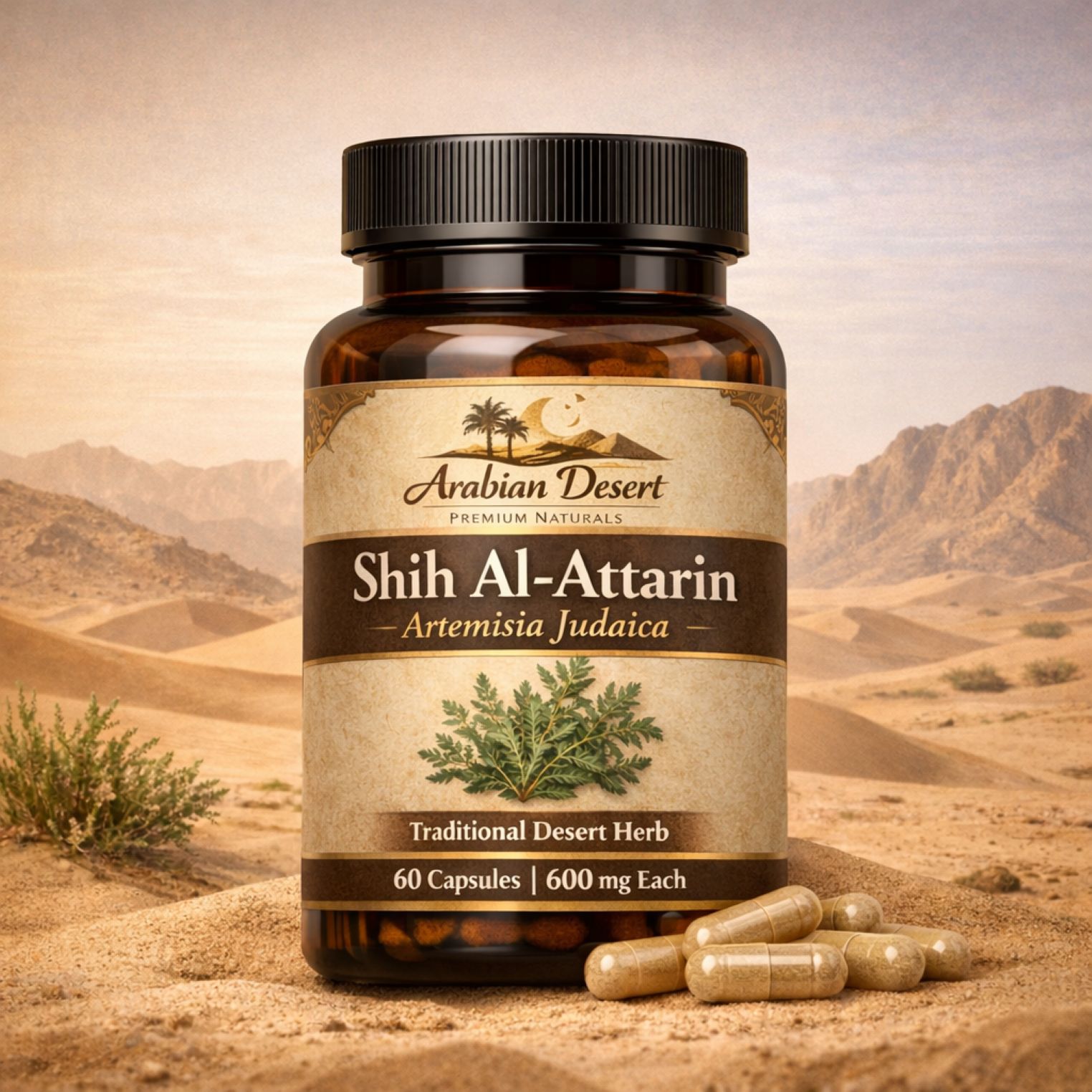 Shih Al-Attarin (Artemisia judaica) Capsules (60 Capsules)